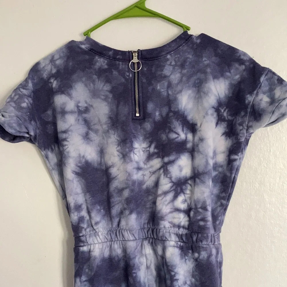 Justice size 10‎ Romper Blue & White